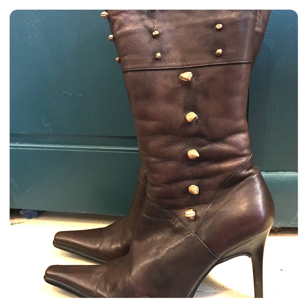 Essere shearling lined high heel boots